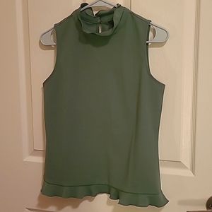 Petite Ruffle Neck Top